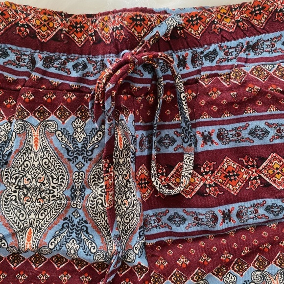 Red Tribal Print shorts - Picture 2 of 5